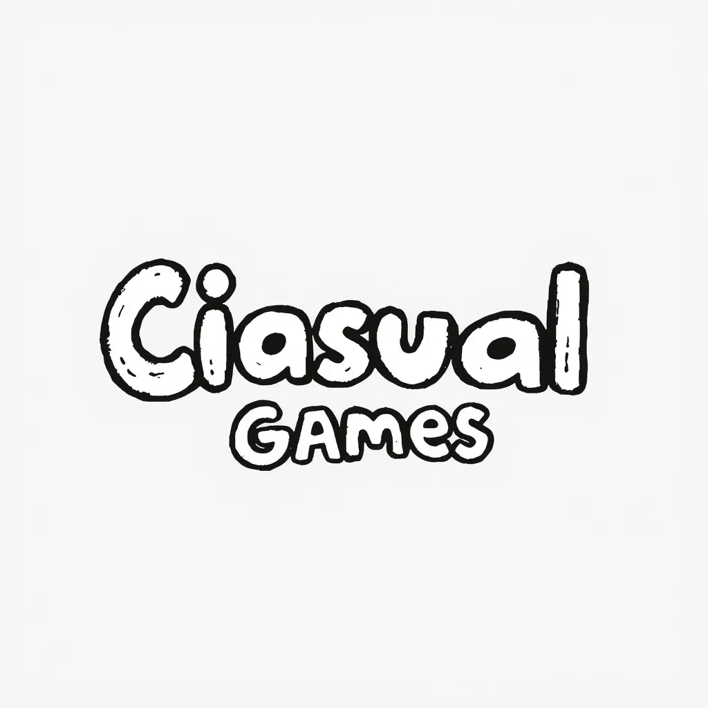 Caisual Games Hand-drawn Cartoonish Logo