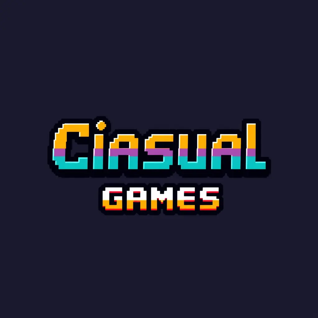 Caisual Games Retro Pixelated Logo